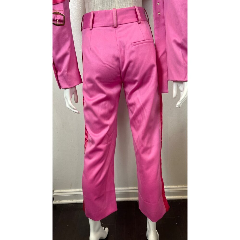 SIES MARJAN PINK SATIN TUXEDO SUIT - Picture 10 of 13